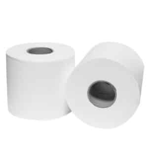 Toilettenpapier, Midi (Jumbo-Mini), 2-lagig, weiß (12 Rollen)