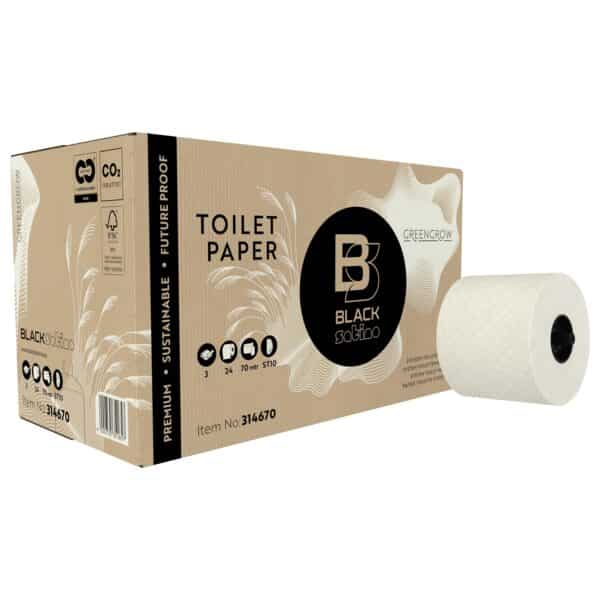 Toilettenpapier GreenGrow BlackSatino, 2-lagig - (24 Rollen)